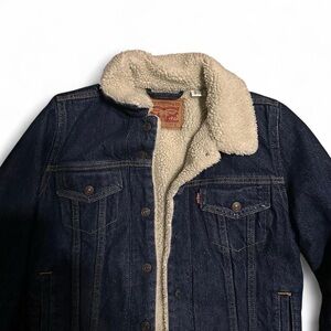Levi's Women’s Dark Blue Sherpa Lined Jacket